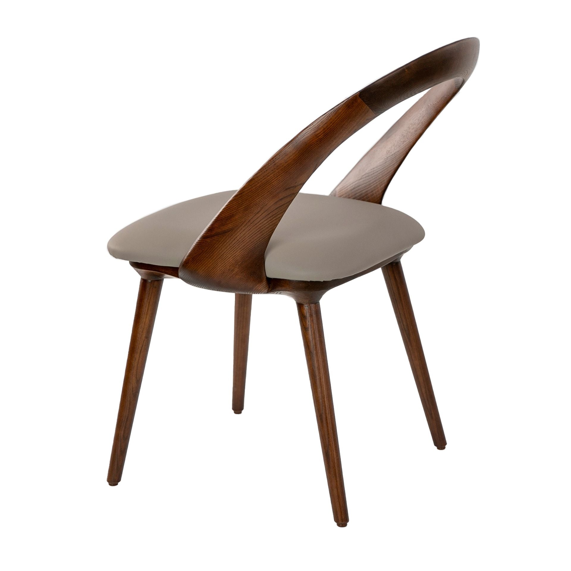 Sedia in ecopelle noce e visone