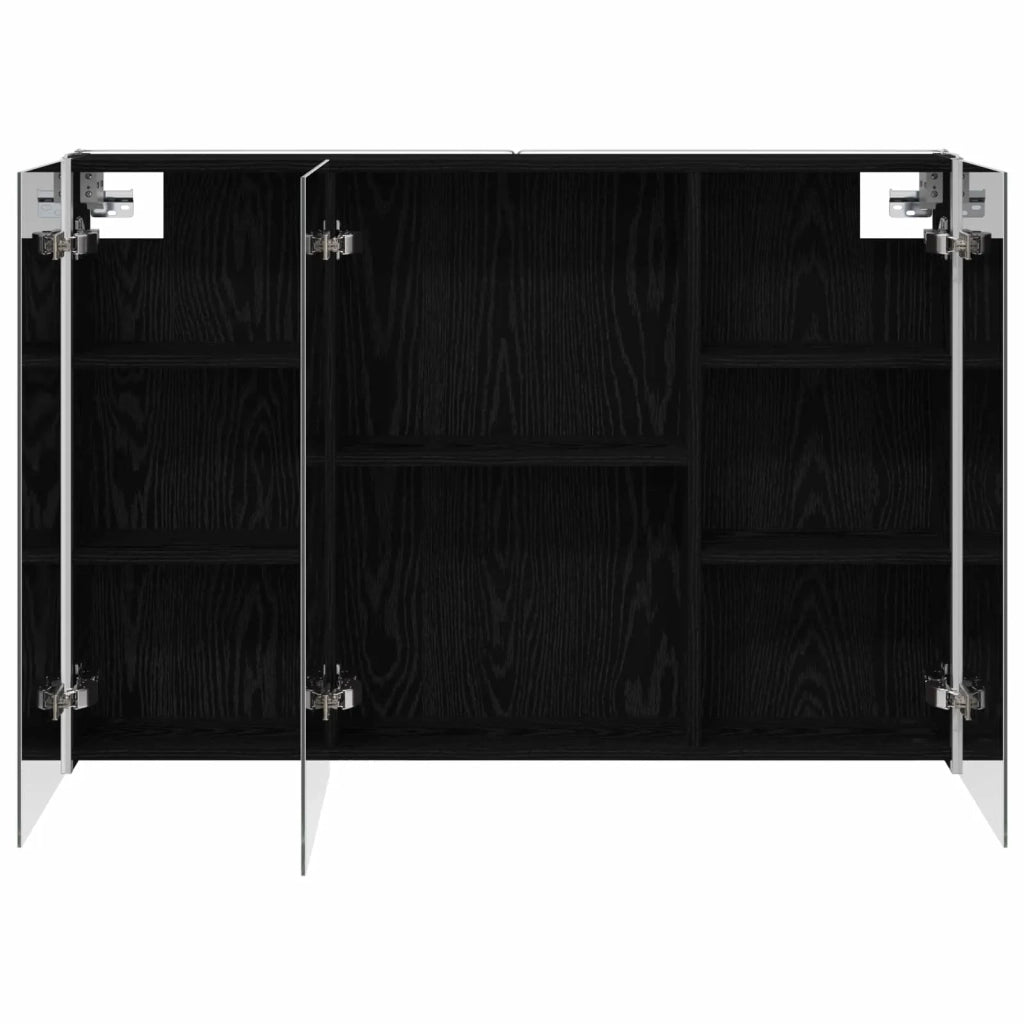 Mobiletto per specchio da bagno Rovere Nero
