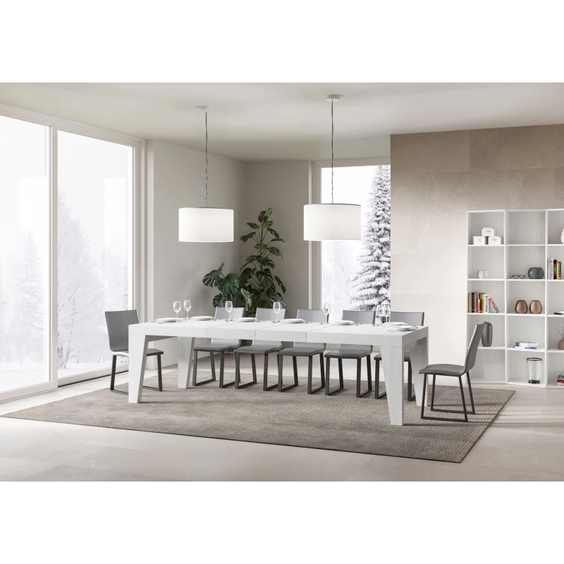 Tavolo allungabile 90x180/284 cm Naxy Premium - Bianco Frassino