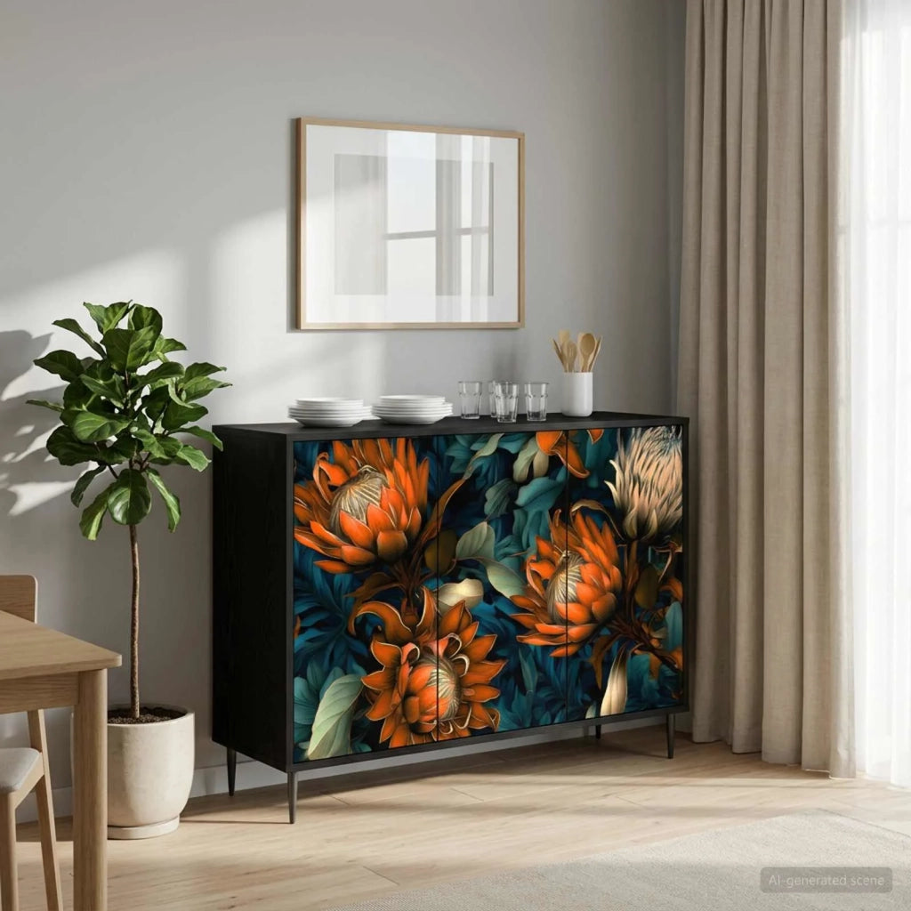Credenza LOCHEM Rovere Nero 102 x 33 x 76 cm 8006970