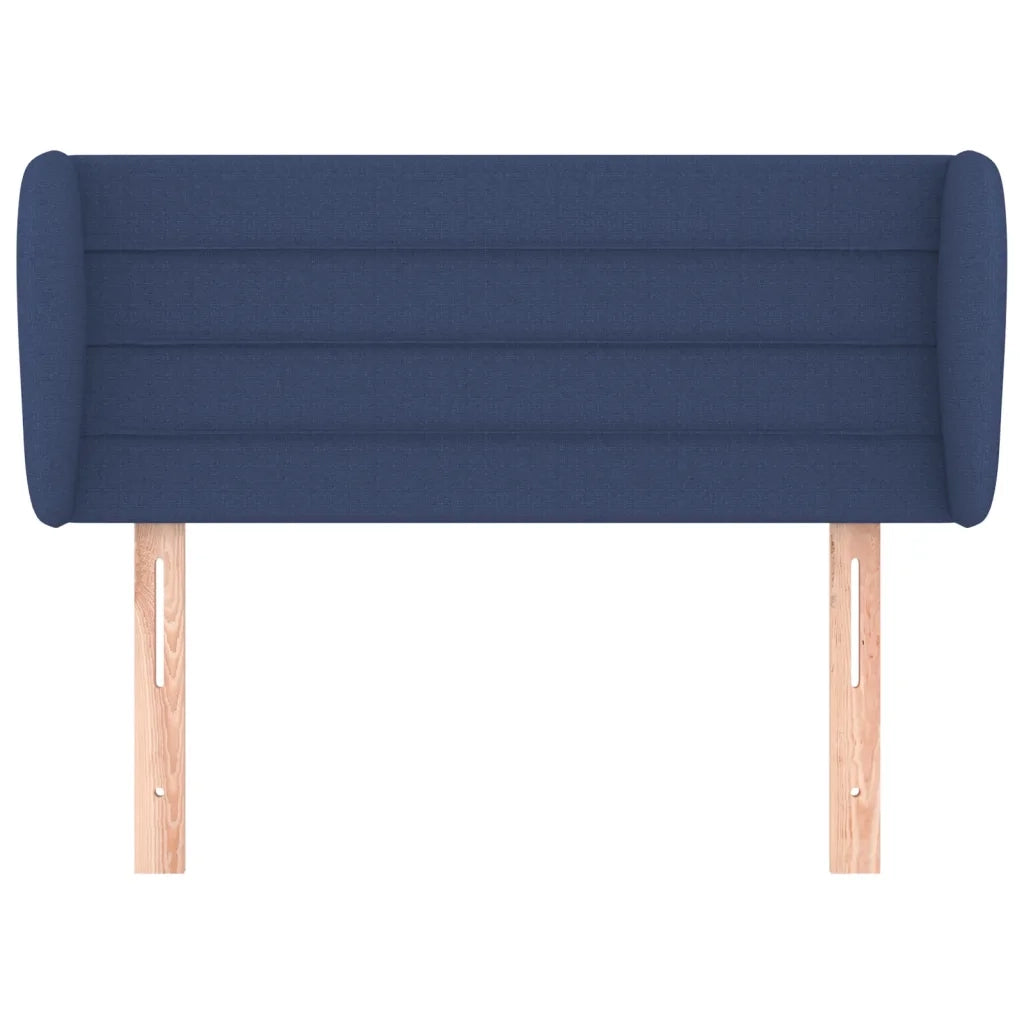 Testiera ad Orecchio-Testata con Orecchie Blu 103x23x78/88cm in Tessuto 572015