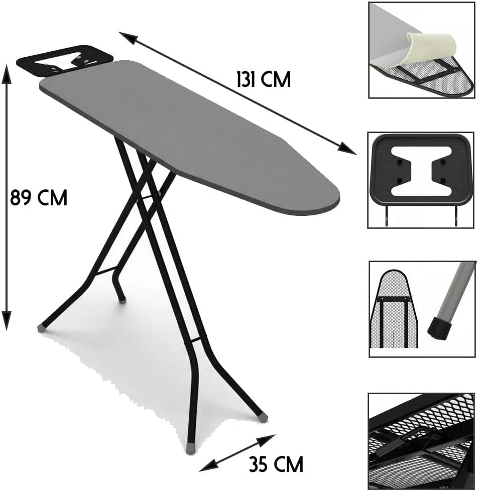 Tavolo da Stiro Asse Brava con Piano in Rete 110 x 33 cm HYTAMA