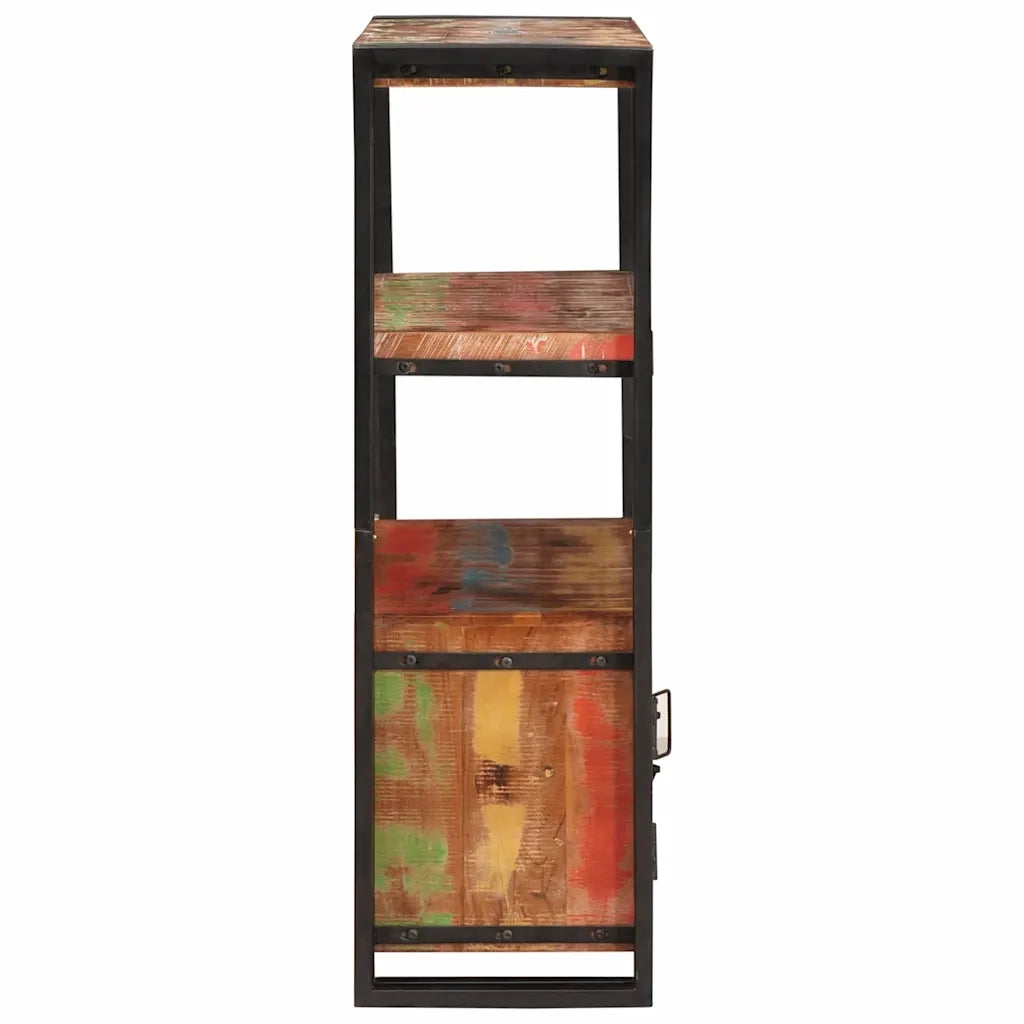 Libreria con Porte Marrone Legno Recuperato Massello e Metallo 4104771