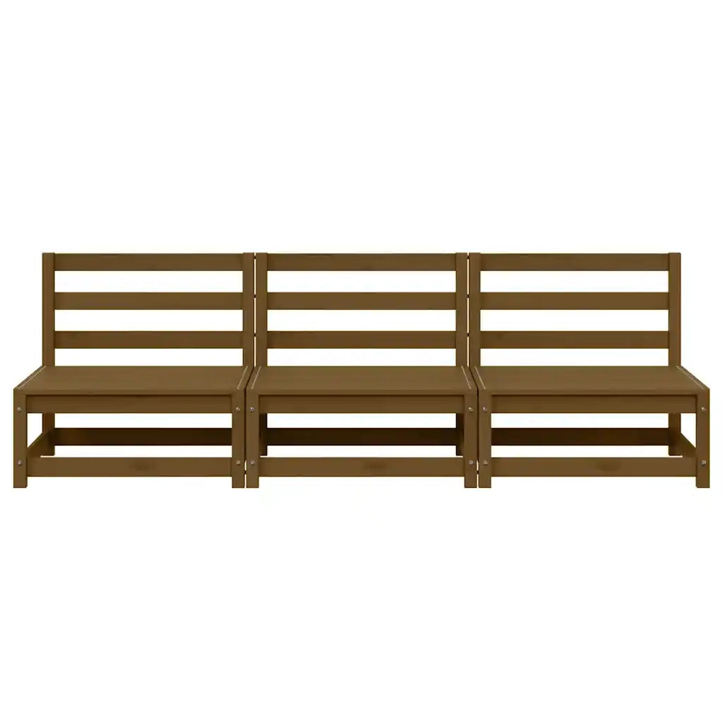Divani Centrali da Giardino 2pz Ambra in Legno Massello di Pino 805688