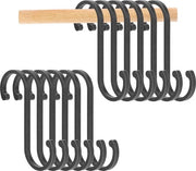 12 pezzi di grappolo S nero alluminio maniglie per appendiabiti - maniglie metalliche per cucina, giardino, bagno, camera da letto