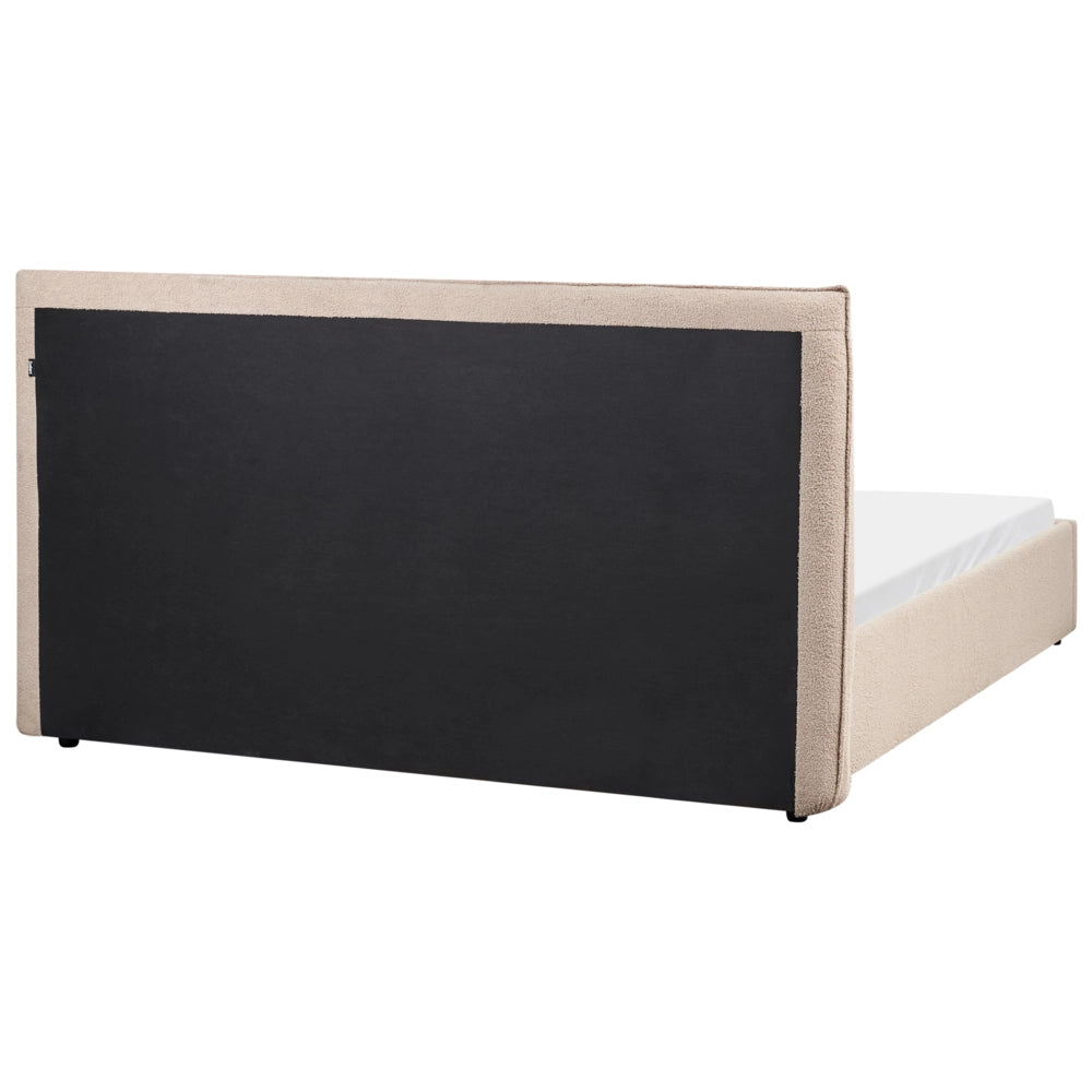 Letto matrimoniale ad acqua in velluto tortora 180 x 200 cm stile classico minimalista