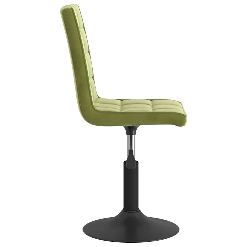 Sedie da Pranzo Girevoli 4 pz Verde Chiaro in Velluto 3089291