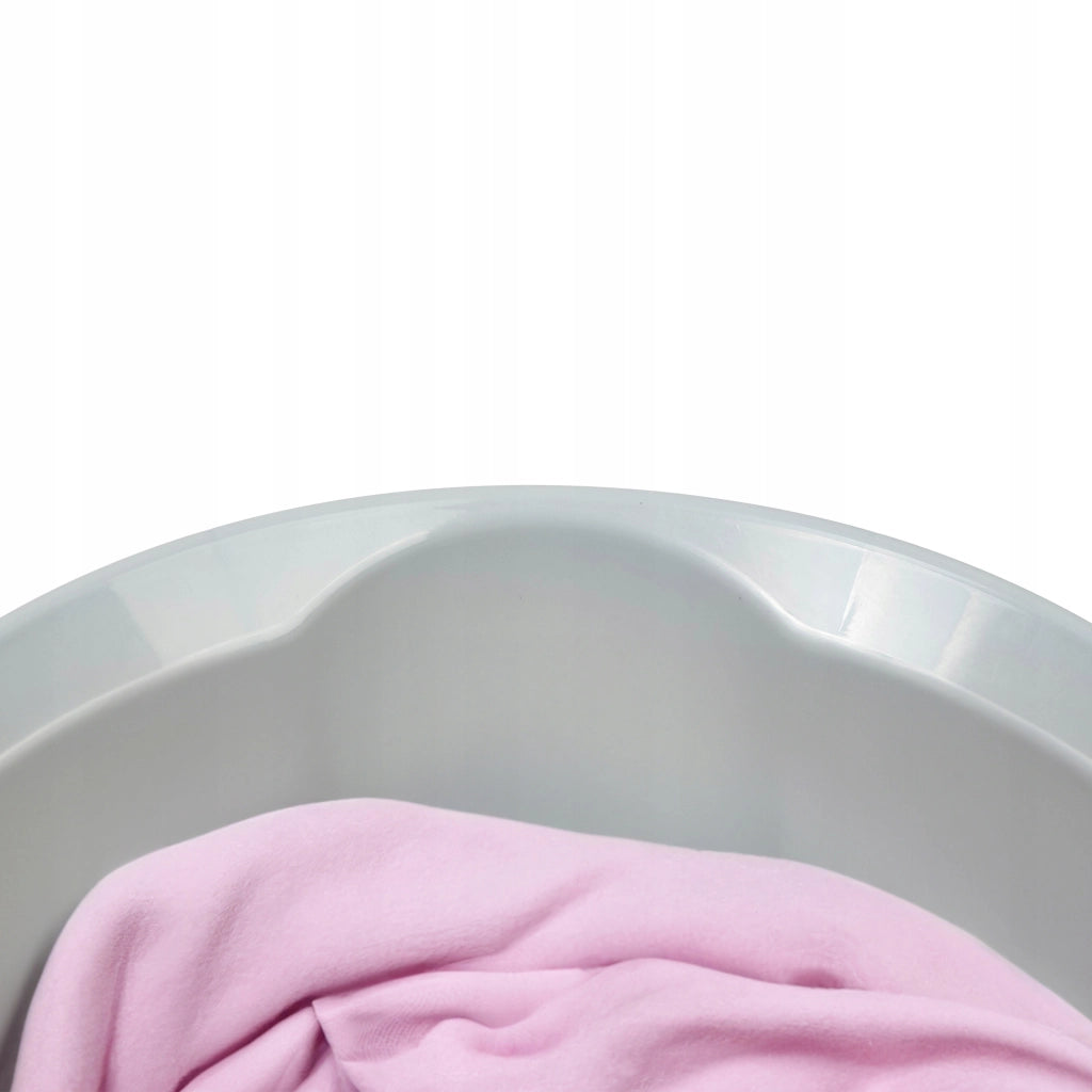Bacinella per bucato KADAX, 4 litri, in plastica, rotonda, colore grigio.