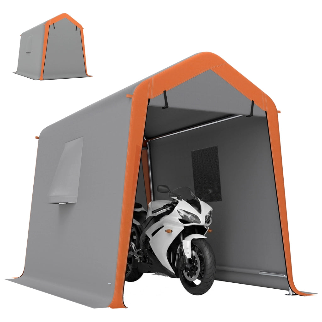 Garage per auto portatile ¨C zephmum ¨C 2.4x1.8 m, grigio chiaro, UPF30+, impermeabile