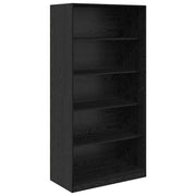 Mobile contenitore moderno e minimalista 100 x 50 x 201 cm con 4 ripiani in legno ingegnerizzato rovere nero 02_0056112