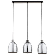 Lampada sospesa Alfa Dersel a barra grafite/cromo 3xE27