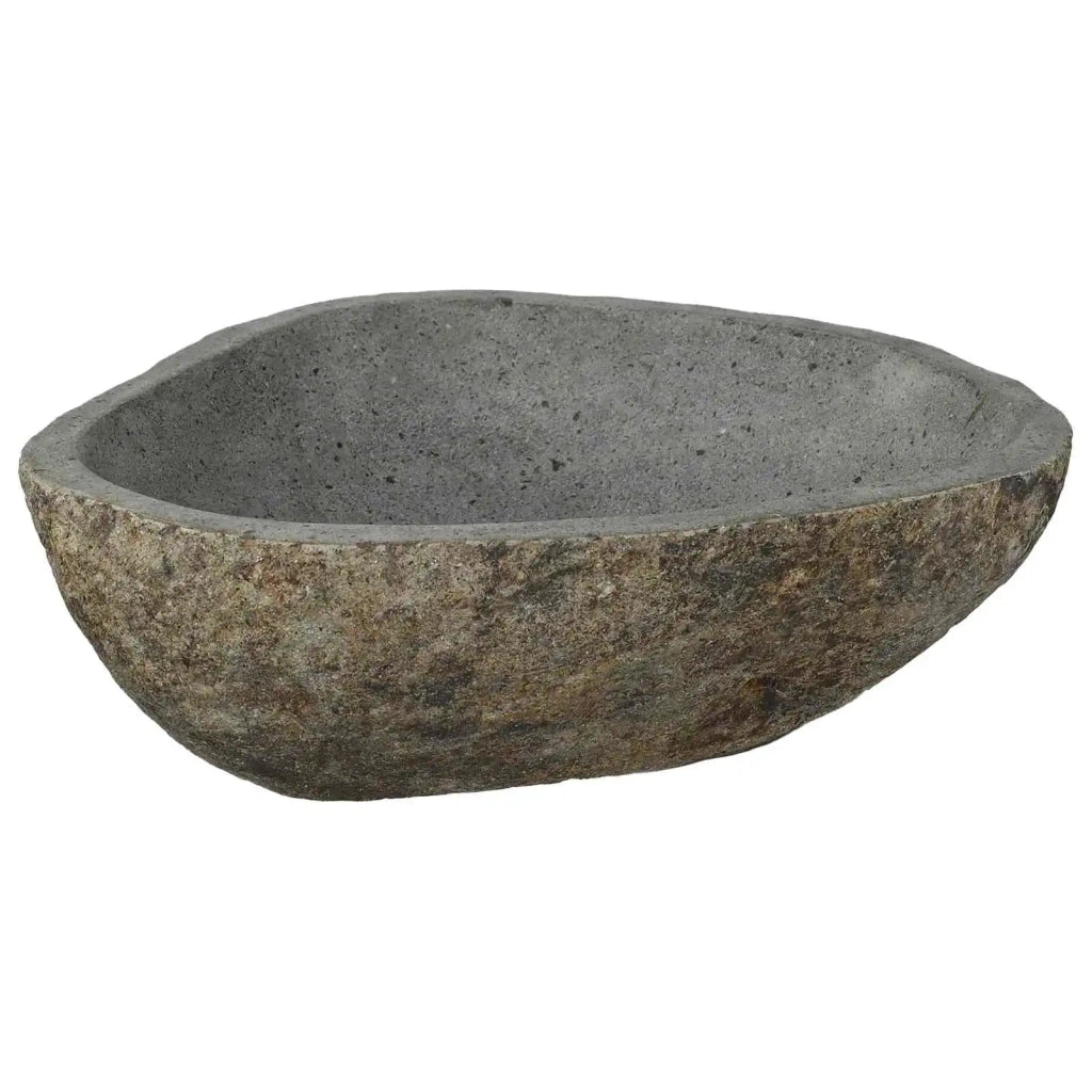 Basin in pietra fluviale Grigio chiaro 52 x 40 x 15 cm CFW7861387