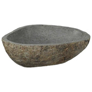 Basin in pietra fluviale Grigio chiaro 52 x 40 x 15 cm CFW7861387