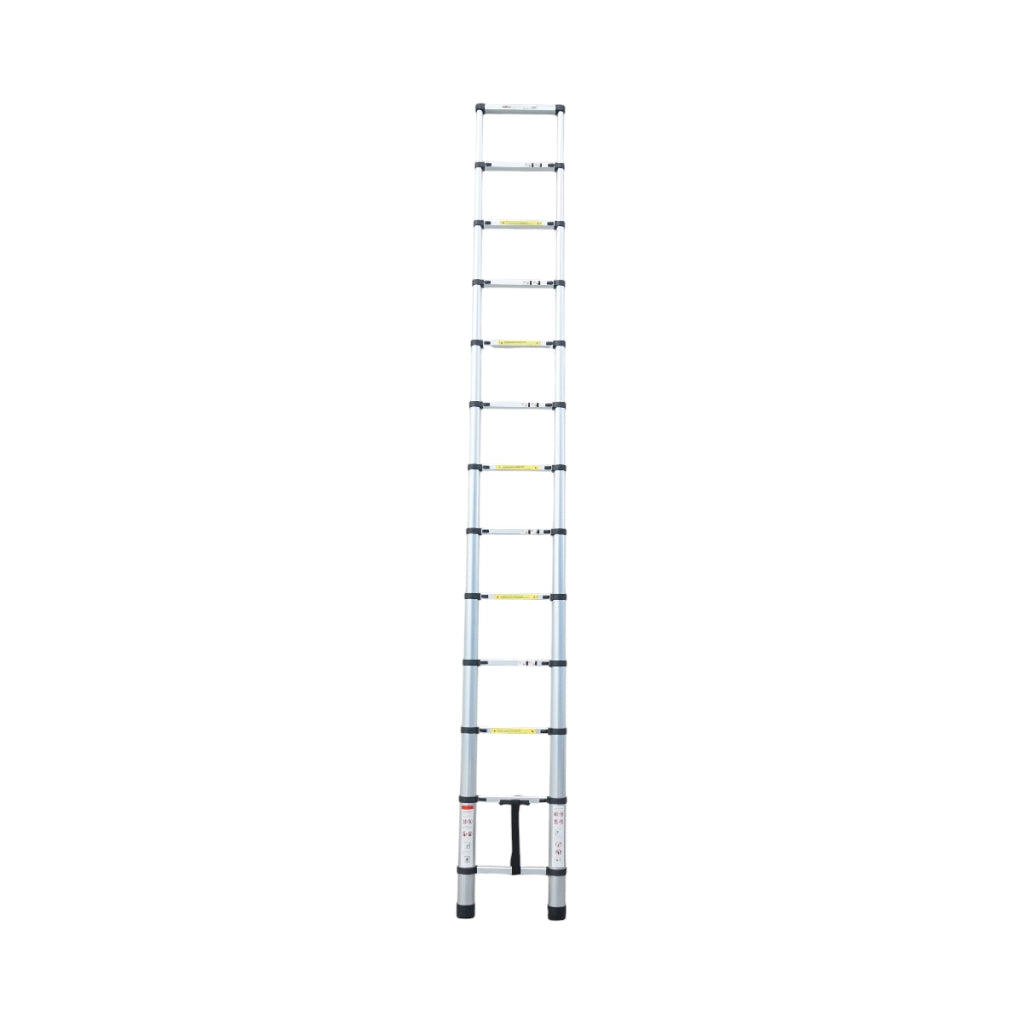 Scala telescopica in alluminio Crownman, 3,8 m, 13 gradini antiscivolo, portata massima 150 kg