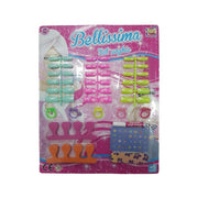 Trade Shop - Set Bellissima 36 Tips Unghie Finte Lima 5 Anelli 2 Distanziatori Manicure Bimbe -