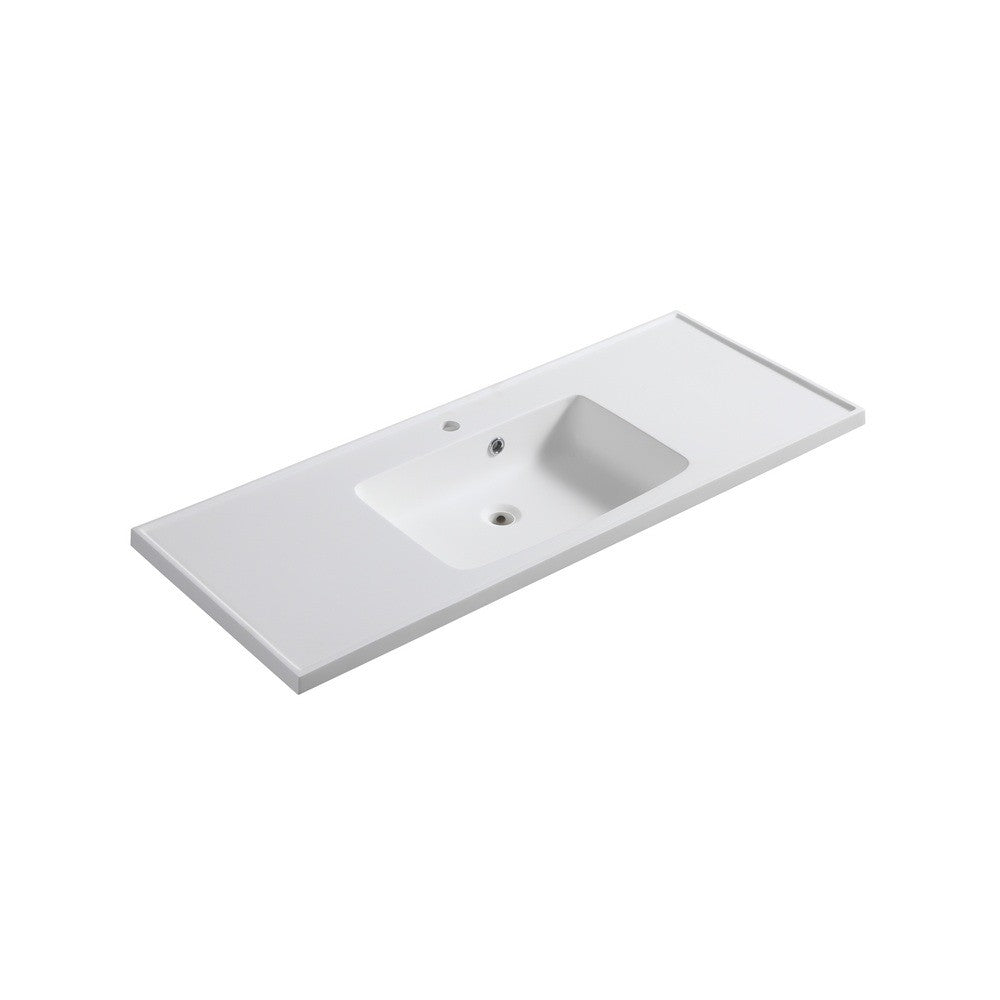 Consolle da 80 x 45 cm in resina con vasca a destra serie lc24