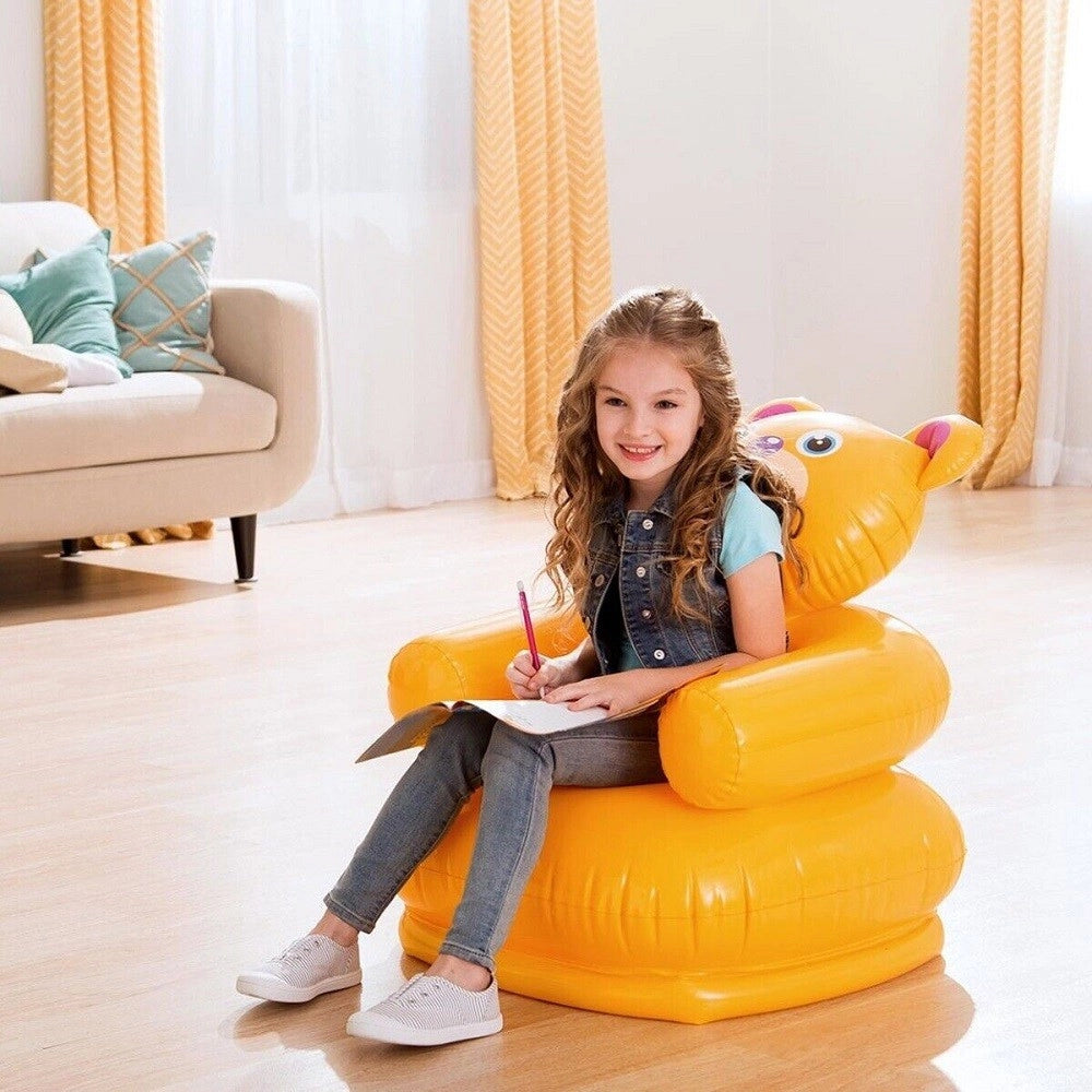 Trade Shop - Poltrona Animali Felici Gonfiabile 65x64x74cm Per Bambini Modelli Assortiti 68556 -