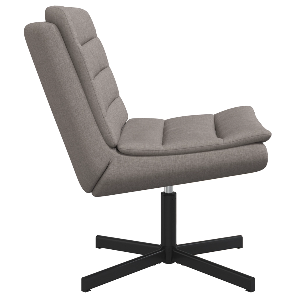 Sedia Girevole Tortora Tessuto Singola Elegante Sedia Girevole