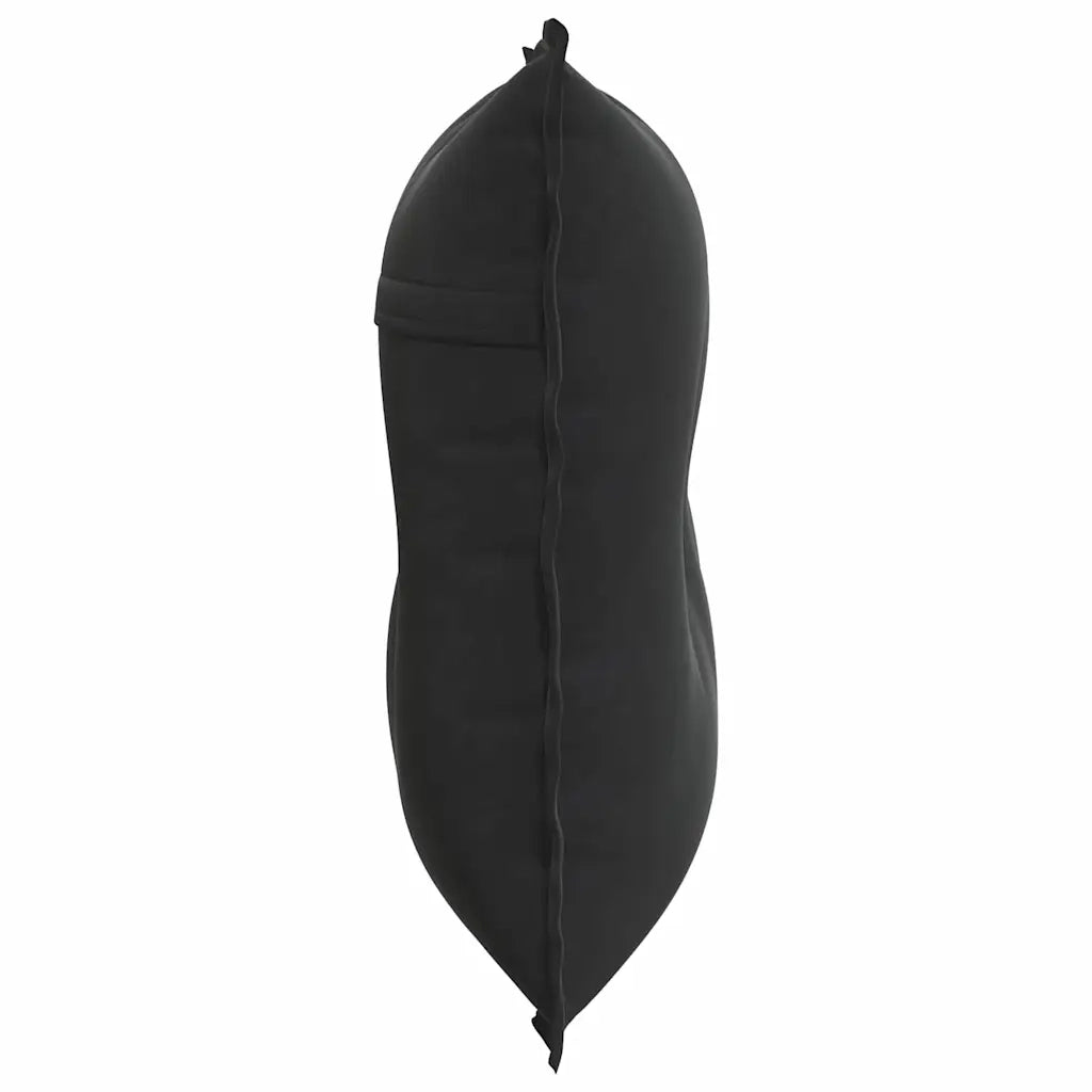 Cuscino per Schiena Nero 80 x 50 cm Tessuto in Cords