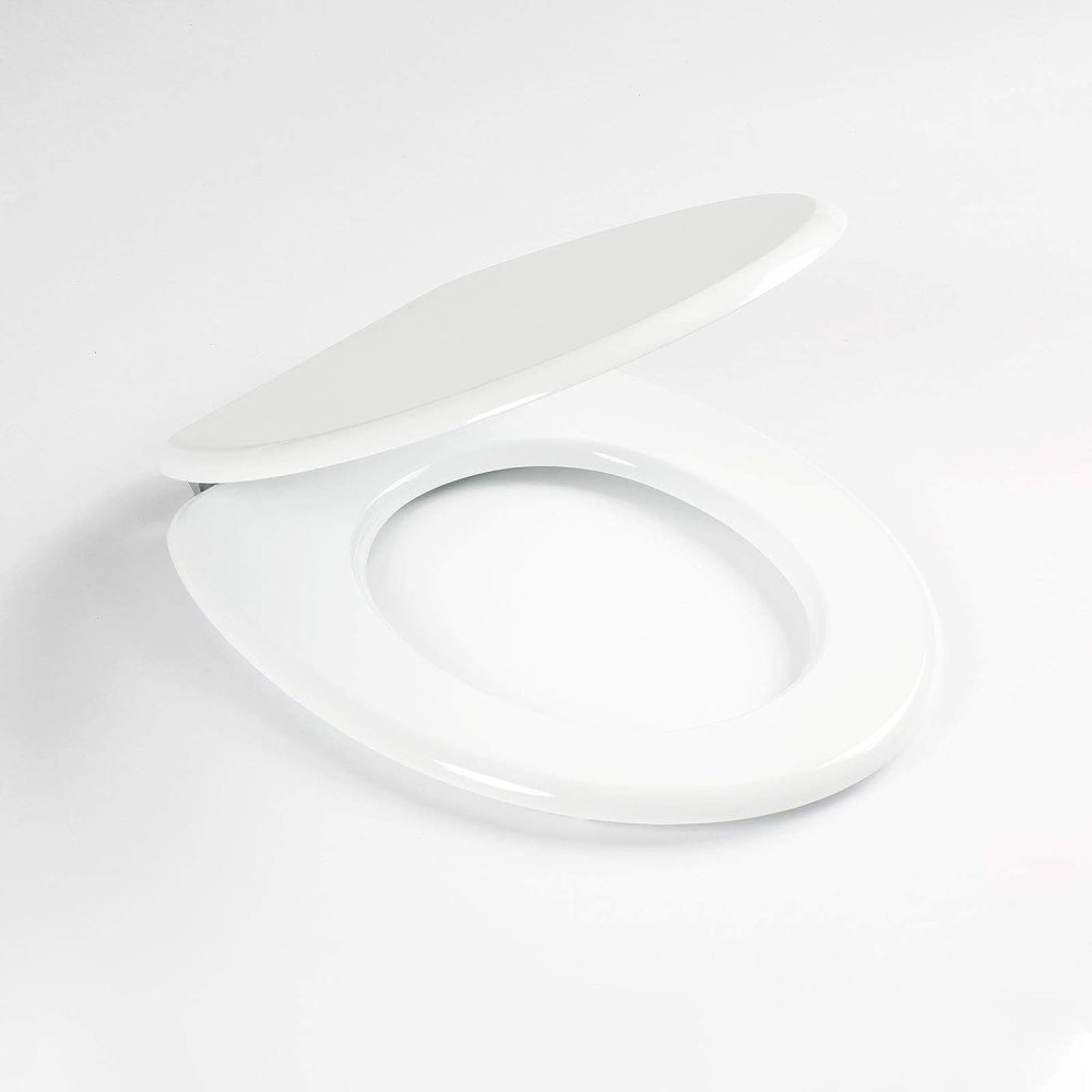 Copri wc sedile ricambio modello universale legno mdf bianco