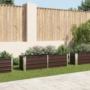 Letto Rialzato Giardino Marrone 160x40x45 cm in Acciaio Zincato 45718