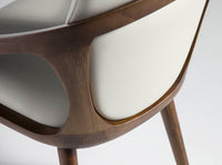 Sedia in ecopelle crema