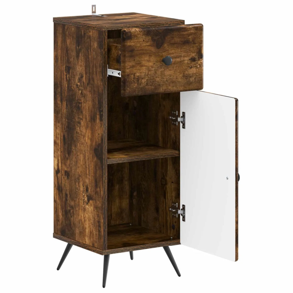 Mobiletto da Bagno BREDA Rovere Fumo 30 x 31 x 80 cm 897490