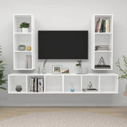 Mobile TV a Parete 4 pz Bianco in Truciolato cod mxl 8227