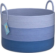 Tre cassetti di stoccaggio in cotone tridimensionale per asciugamani e coperte (50x33cm), 3 tonalità di Blu