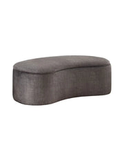Pouf contenitore NYJY in velluto – Grigio grafite – 120 x 40 x 50 cm