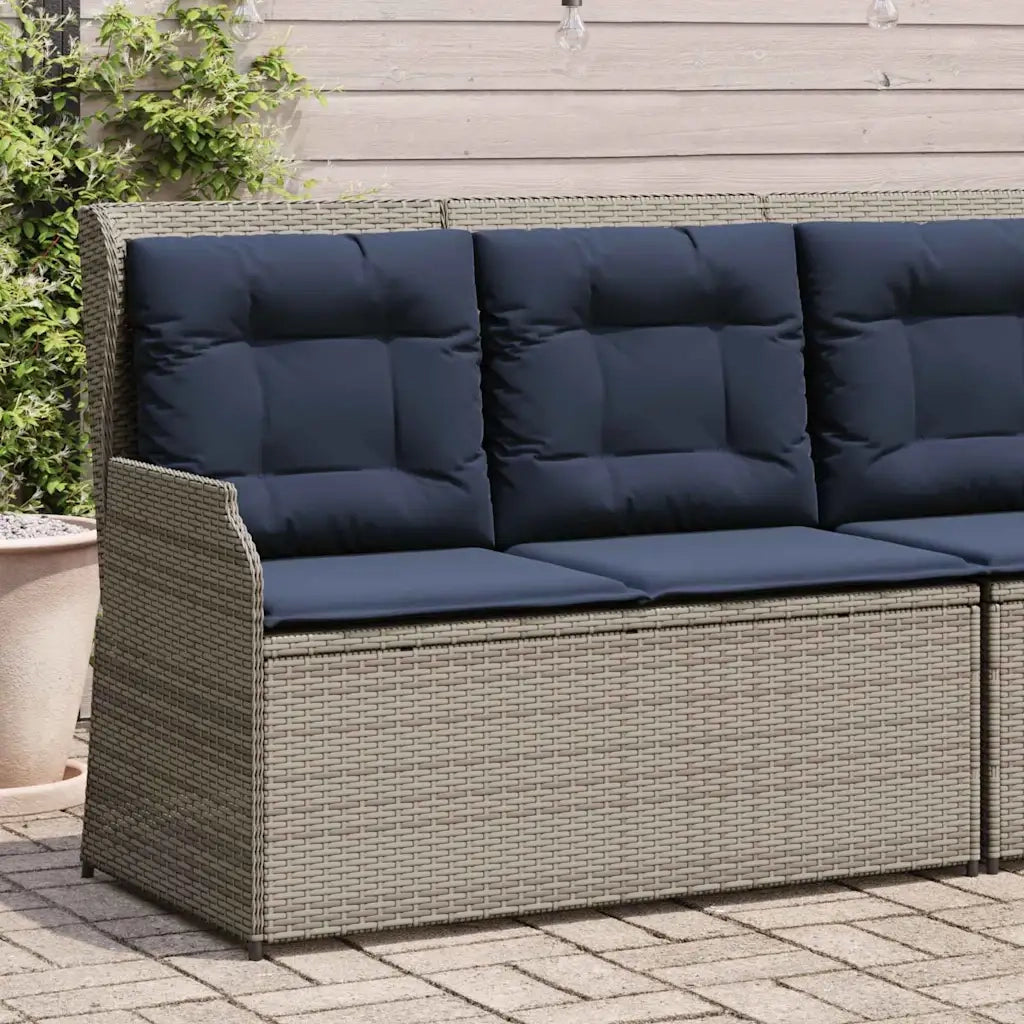 Panchina da giardino Grigio polyrattan 3394456