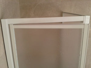 Box doccia acrilico - 2 lati, fisso piu' battente - Misura: 65 x 90 x h185 