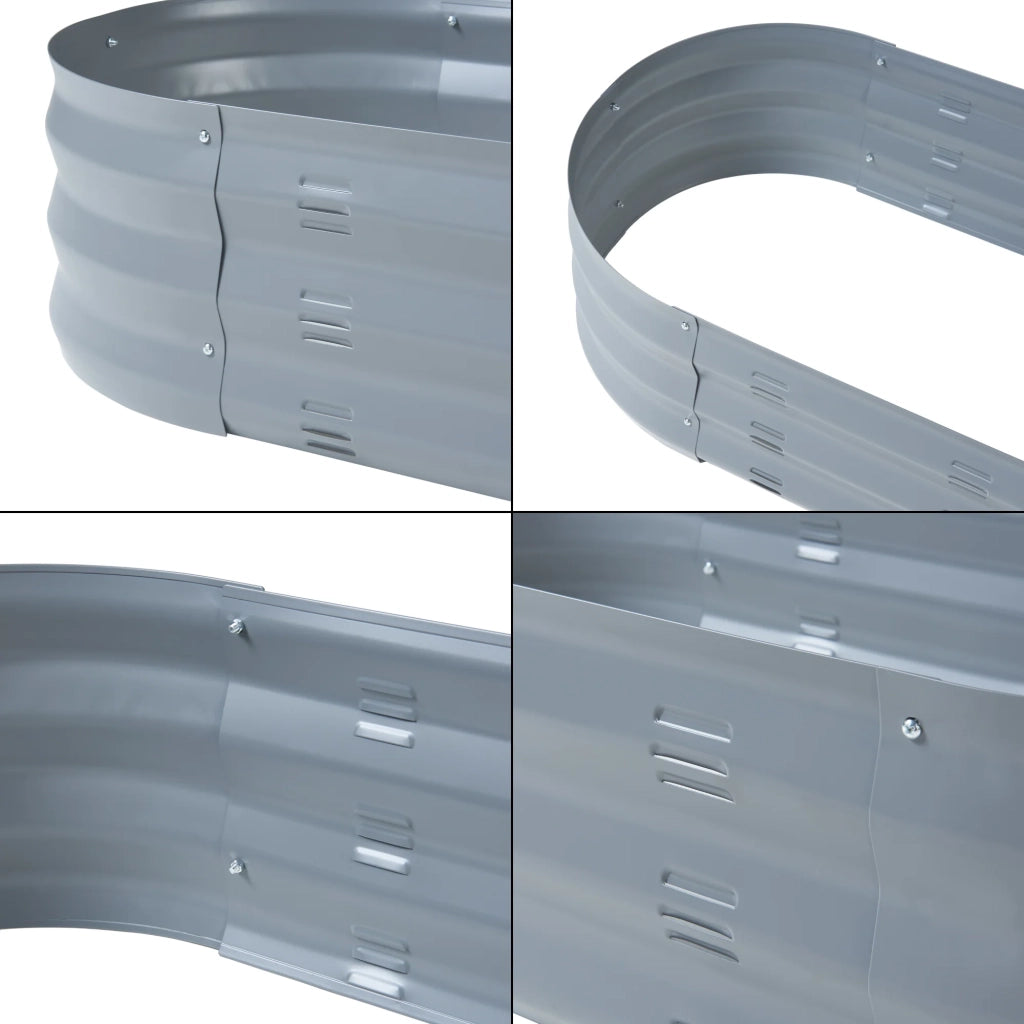 Fioriera rialzata acciaio zincato 90 x 50 x 25 cm antracite 03_0009506