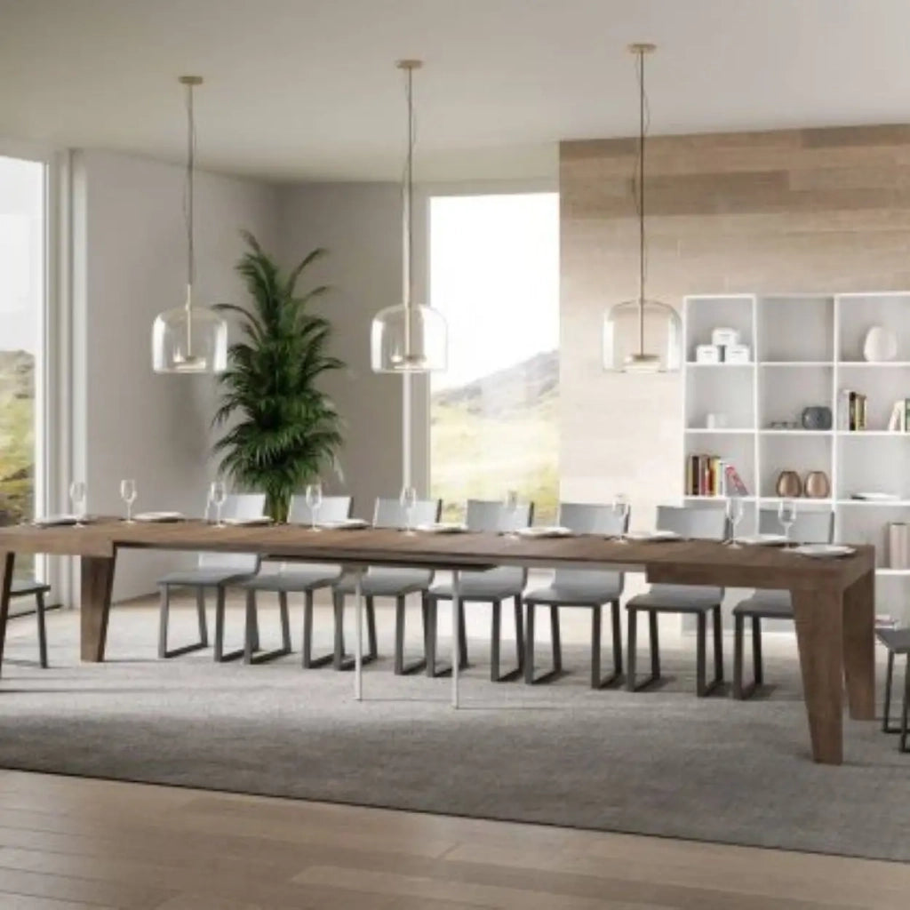 Tavolo allungabile 160/420x90 cm Naxy colore noce
