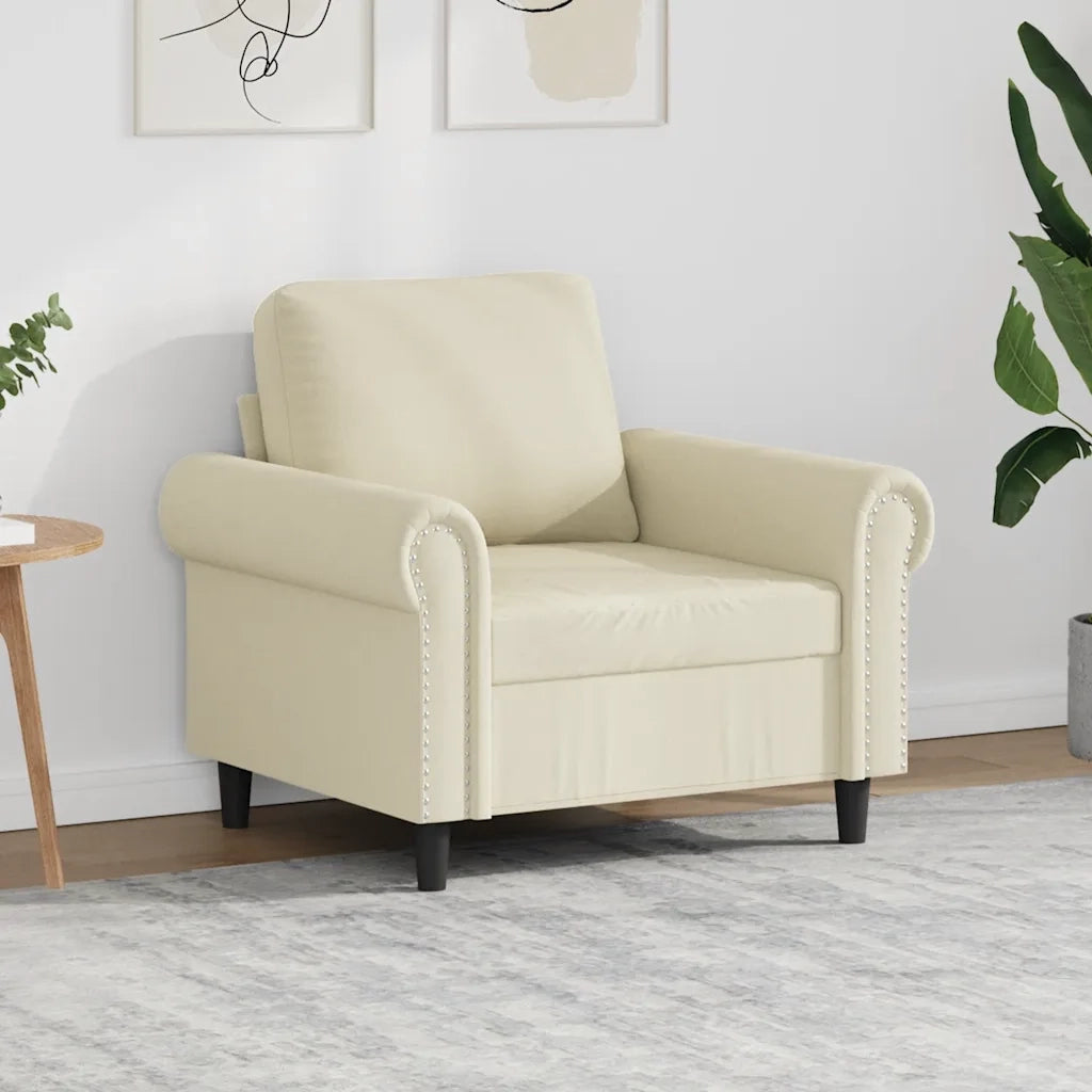 Poltrona | Sedia Relax Crema 60 cm in Similpelle