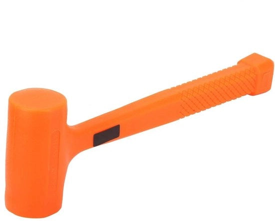 Maillet 0,5 lb - PVC/Rubber - Manubrio Antiscivolo - Resistente al Colpo - Superficie Piana Testa Martello - Palla in Acciaio Integrata - Martello in Gomma