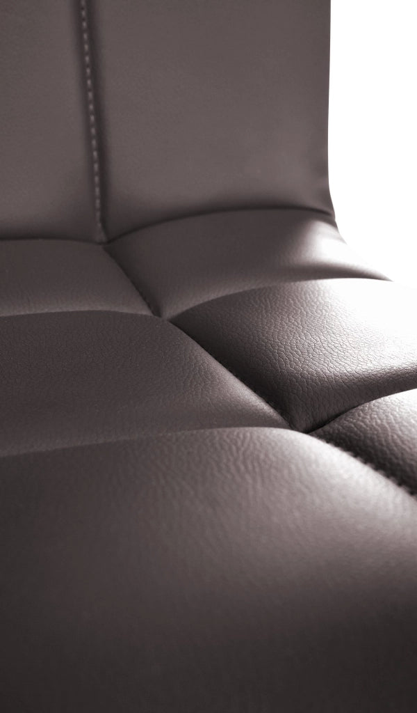 Sedia lounge Palma V2 in similpelle marrone