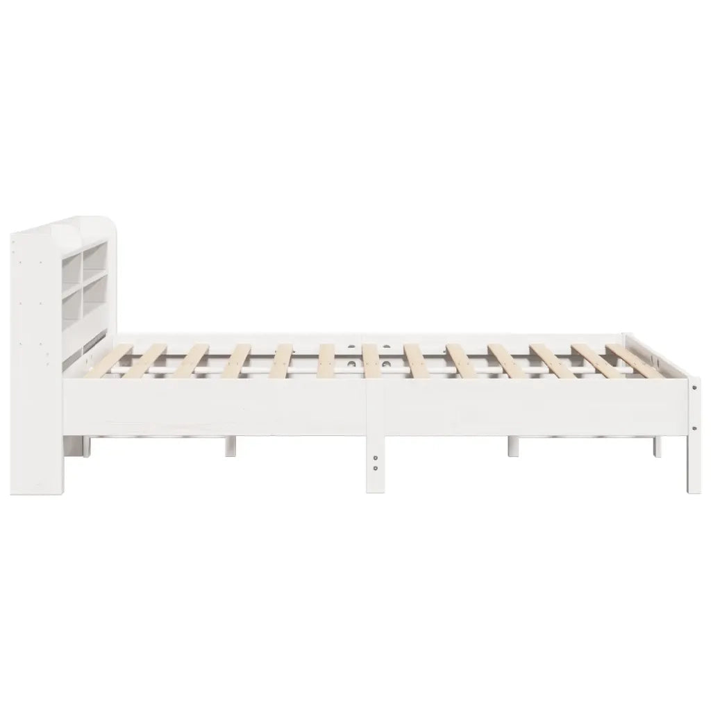 Letto senza Materasso Bianco 150x200 cm Legno Massello di Pino 3306886