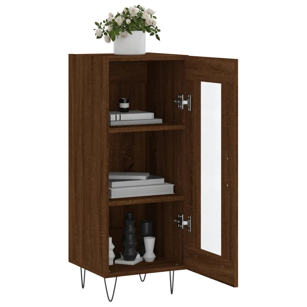 Credenza Rovere Marrone 34,5x34x90 cm in Legno Multistrato 828795