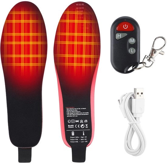 Inlegzoli riscaldanti | Fino a 12 ore di calore | Calzini riscaldanti unisex con regolazione di temperatura, misure 41-46