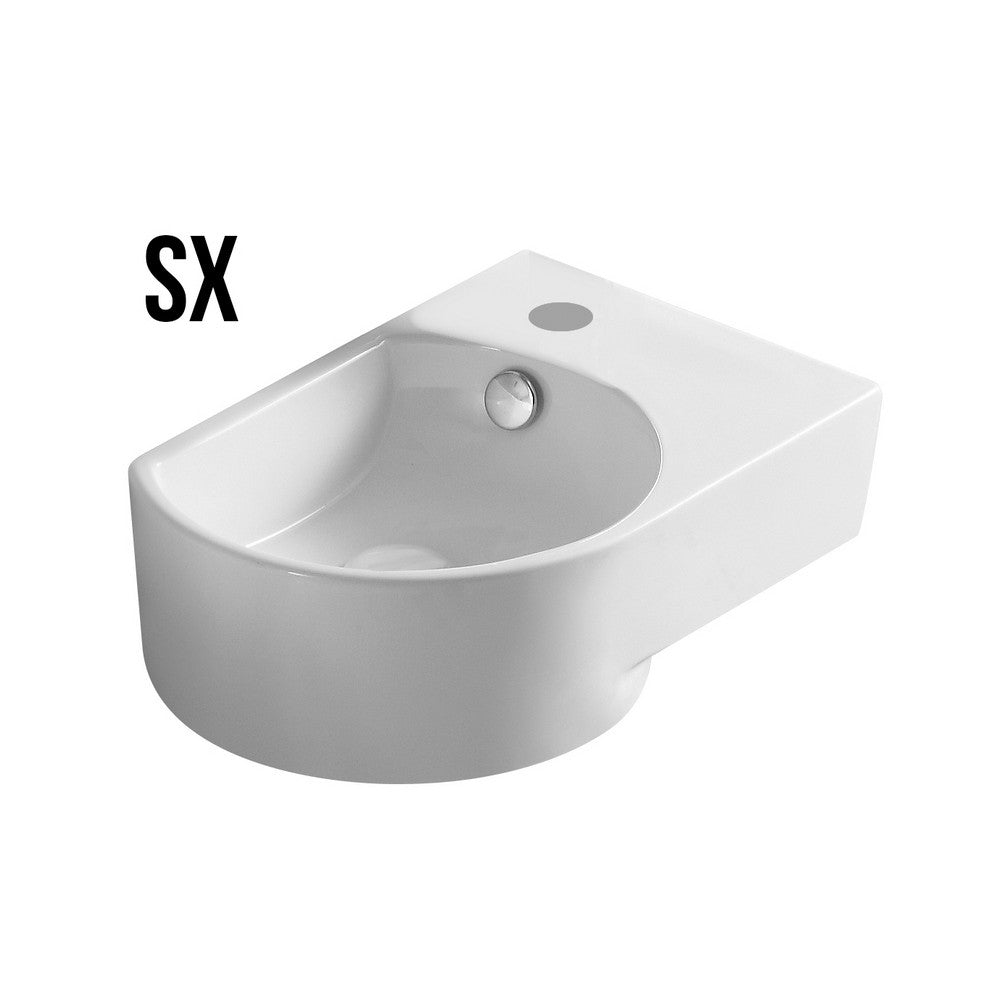 Lavabo a parete vasca SX serie lp92 cm 40.5 x 27