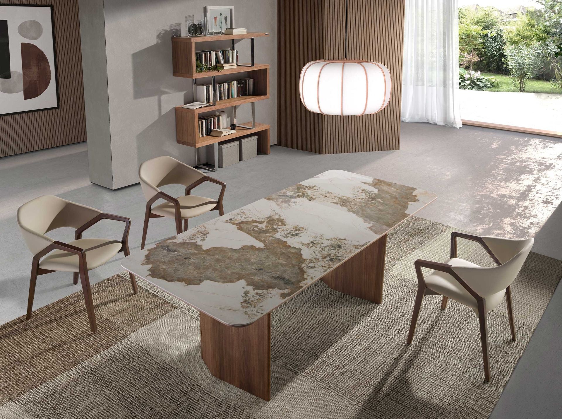 Sedia in ecopelle visone