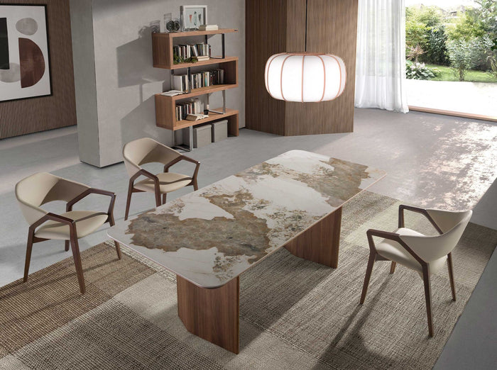 Sedia in ecopelle visone