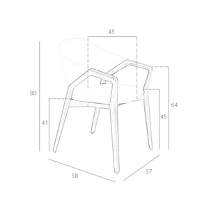 Sedia in ecopelle visone