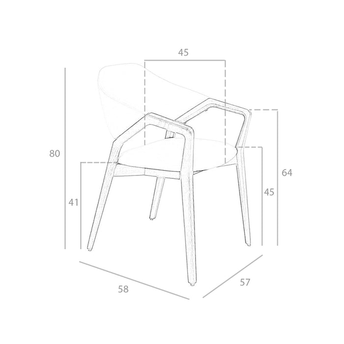 Sedia in ecopelle visone