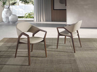 Sedia in ecopelle visone