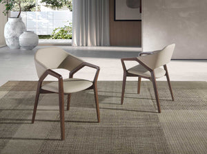 Sedia in ecopelle visone