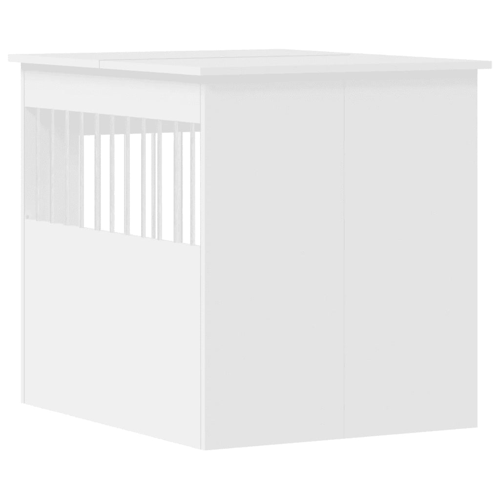 Gabbia Cani Arredamento Bianca 64,5x80x71cm Legno Multistrato 838330