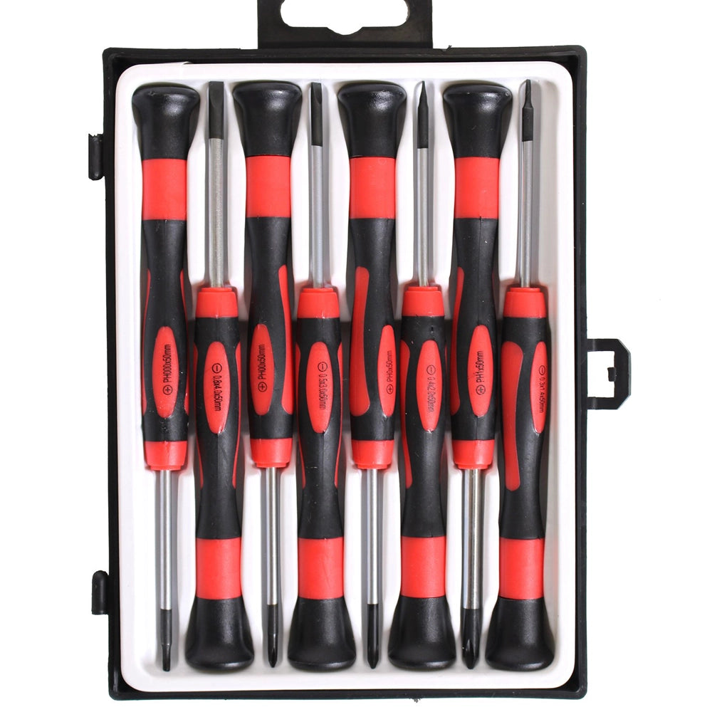 SET CACCIAVITI 8pz TAGLIO E CROCE FL+PH GIRAVITI DI PRECISIONE ACCIAIO CrV VALEX