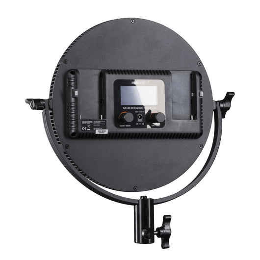 Luce LED 300 morbida bicolore, forma rotonda, potente illuminazione foto e video da 30 W, con staffa a U, temperatura di colore 3200-5600 K